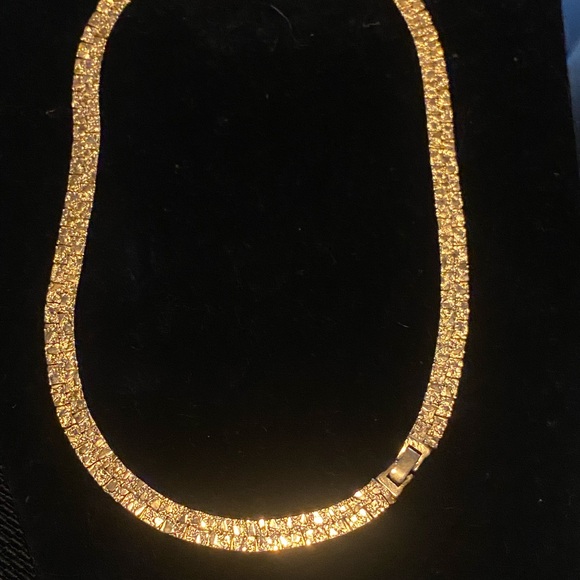 Classic Gold Textured Herringbone Necklace - Women's Jewelry - Picture 12 of 16
